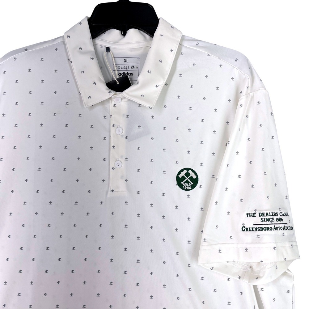 Greensboro Auto Auction Adidas Performance Golf Polo Shirt Mens XL Golfcore Rare